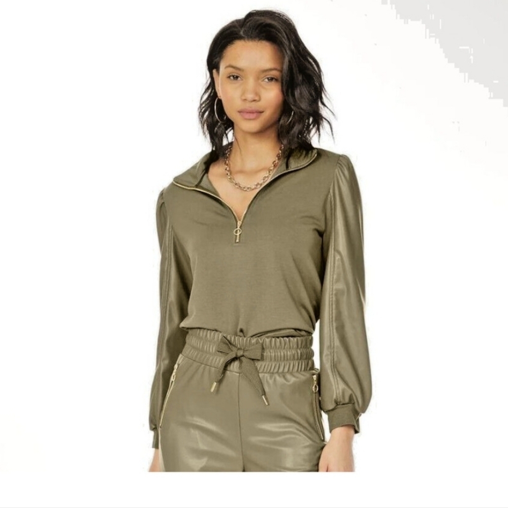 Generation Love Lola Vegan Leather Pullover Sweatshirt